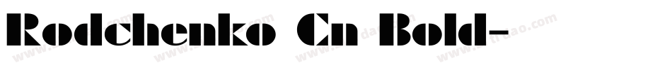 Rodchenko Cn Bold字体转换